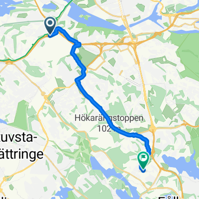 Vretensborgsvägen, Hägersten to Farstagången, Farsta