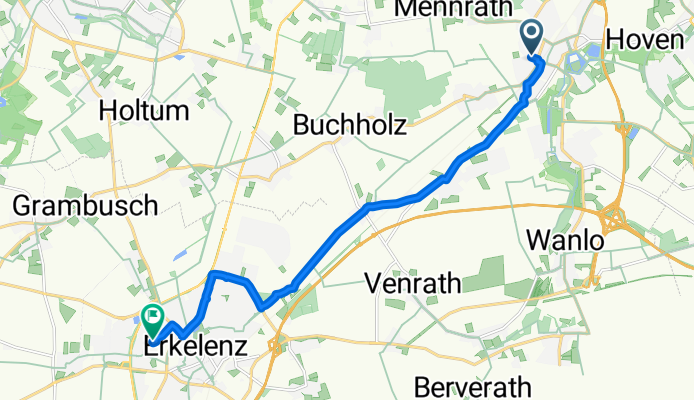 Wiesenstraße, Mönchengladbach nach Corneliushof, Erkelenz
