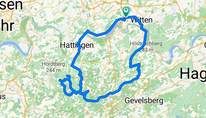 Frackmannsfeld, Witten nach Graf-Engelbert-Weg, Hattingen