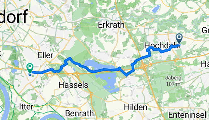 Ruhrstraße, Erkrath nach Liebfrauenstraße, Düsseldorf