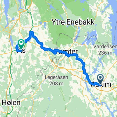 Guderudgata, Askim to Moerveien, Ås