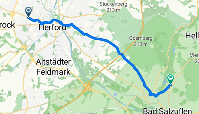 Weststraße, Herford nach Am Steinbrink, Bad Salzuflen
