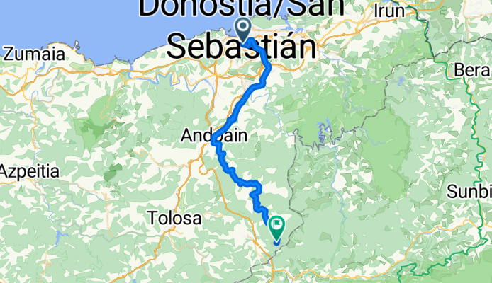 Morlans Pasealekua, San SebastiƔn a Leitzaran Bidea, Berastegi