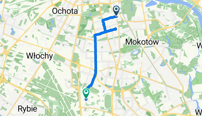 Puławska, Warszawa do Kłobucka, Warszawa