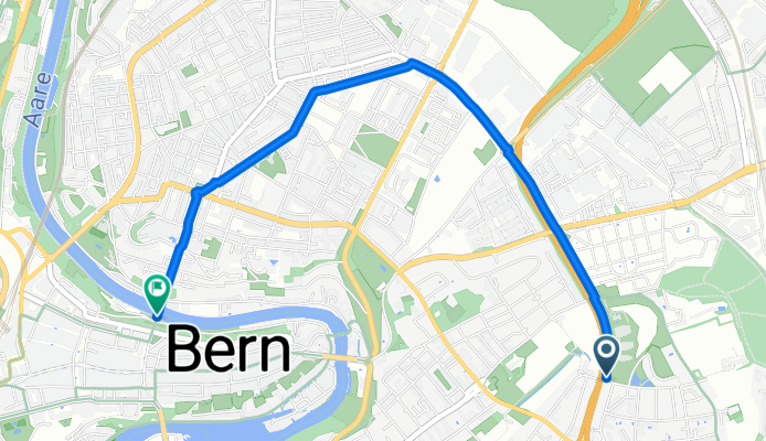 Route from Bern