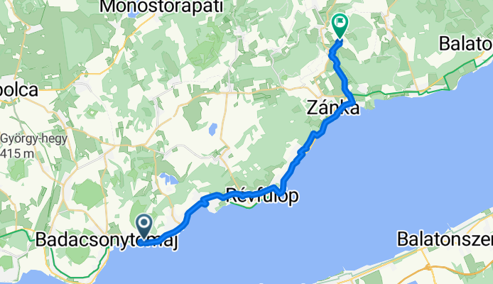 Zsálya utca, Badacsonytomaj to Szentantalfa
