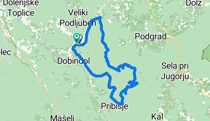 Ljuben to Gaber- Uršna Sela- Novo mesto