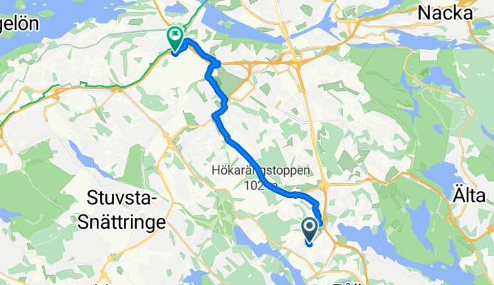 Farsta Torg, Farsta to Vretensborgsvägen, Hägersten