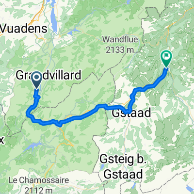 Route de l'Intyamon, Albeuve nach Bahnhofstrasse, Zweisimmen