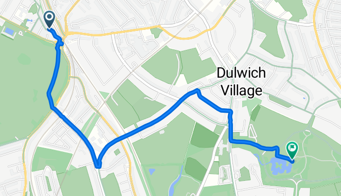 Herne Hill Station to Dulwich Clock Cafe