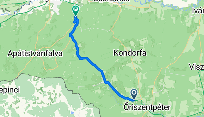 7455-ös mellékút, Őriszentpéter to Szentgotthárd