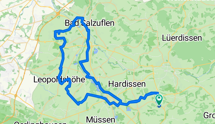 Blick über die Felder – Brücke über die Werre Runde von Lage (Lippe)