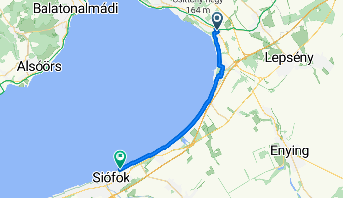 Bercsényi lejáró, Balatonakarattya - Táncsics Mihály utca, Siófok