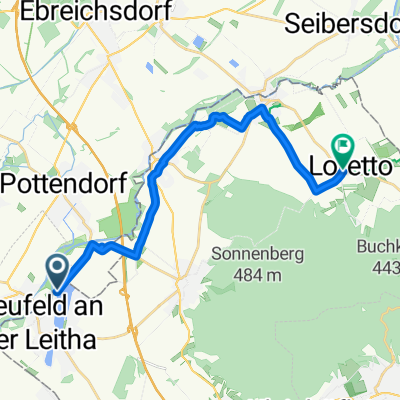 Seesiedlung Ufer, Hornstein nach Hauptplatz, Loretto