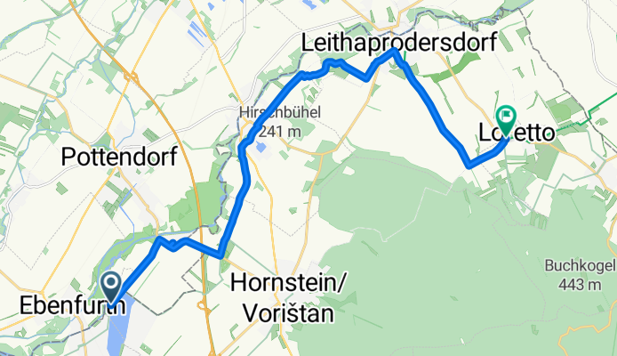 Seesiedlung Ufer, Hornstein nach Hauptplatz, Loretto