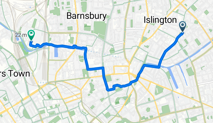 Popham Road, London to Handyside Street, London