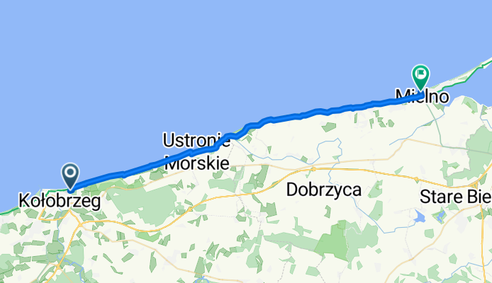T Kościuszki, Kołobrzeg do T Kościuszki, Mielno