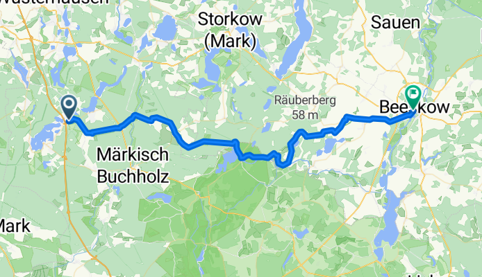 Bhf Groß Köris nach Beeskow 9.8.2025