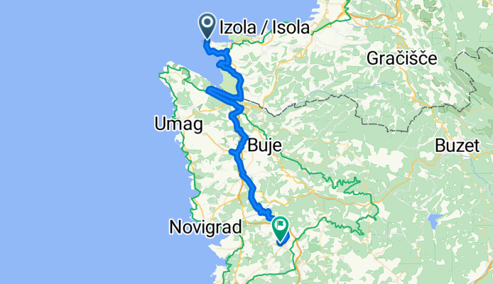 Tomažičeva ulica, Piran nach Brnobići, Brnobići