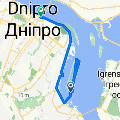 Дніпро to Січеславська Набережна вулиця, Дніпро