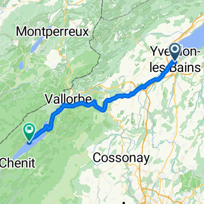 Place Pestalozzi, Yverdon-les-Bains nach Le Lieu