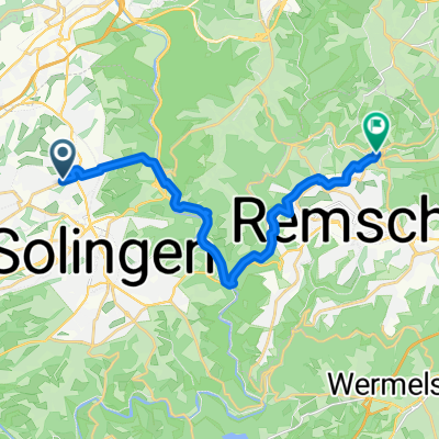 Nümmener Feld, Solingen nach Ronsdorfer Straße, Remscheid