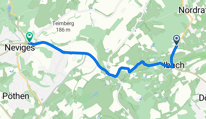 Nordrather Straße, Velbert nach Lohbachstraße, Velbert