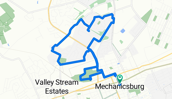 E Keller St, Mechanicsburg to E Keller St, Mechanicsburg