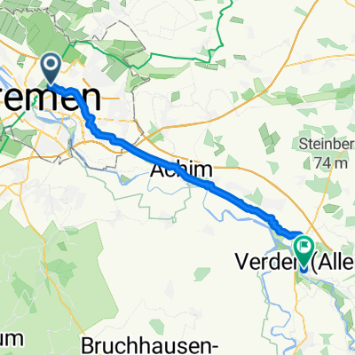 Otto-Gildemeister-Straße, Bremen nach Grüne Straße, Verden
