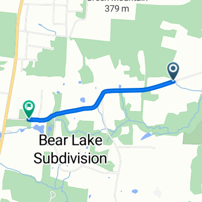 Bear Creek Rd, Cookeville to Bear Creek Rd, Cookeville