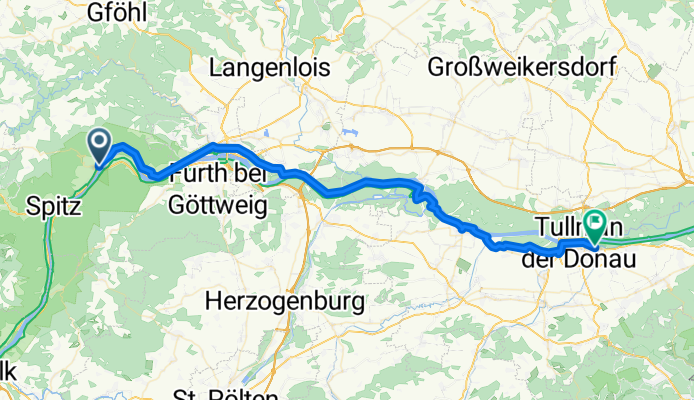 Landstraße, Weißenkirchen to Langenlebarner Straße, Tulln an der Donau