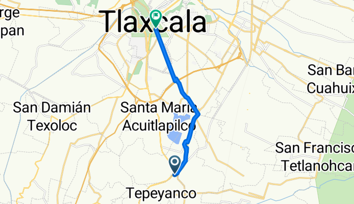 De Carretera Federal Puebla - Tlaxcala a De La Constitución