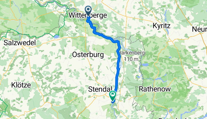 Route von Wittenberge