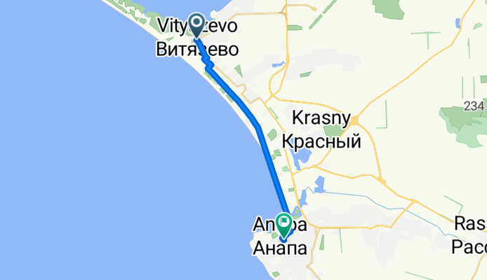 От Черноморская улица 137а до Краснодарская улица
