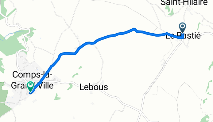 De Saint-Hilaire à Rue de la Vidarie