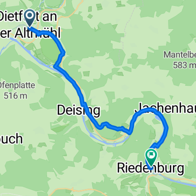 Von Dietfurt an der Altmühl bis Riedenburg