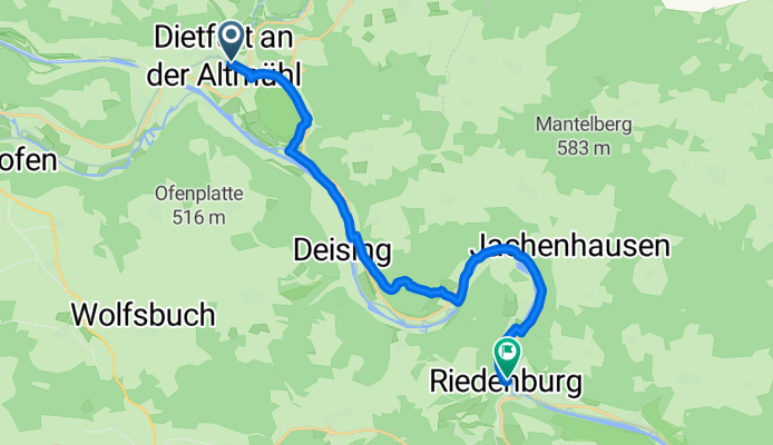 Von Dietfurt an der Altmühl bis Riedenburg