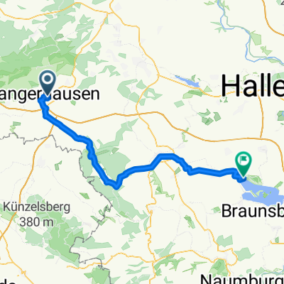 Schloßberge, Sangerhausen nach Wasserwerk, Mücheln (Geiseltal)