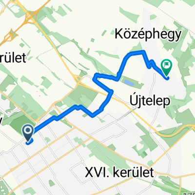 Bercsényi utca, Budapest to Szőlő utca, Csömör