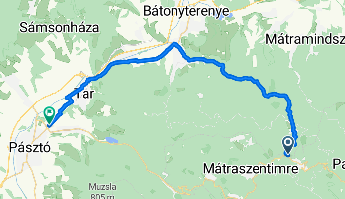 Route zu Pásztó Retro Csárda