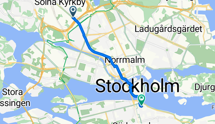 Solnavägen, Solna to Katarinavägen, Stockholm