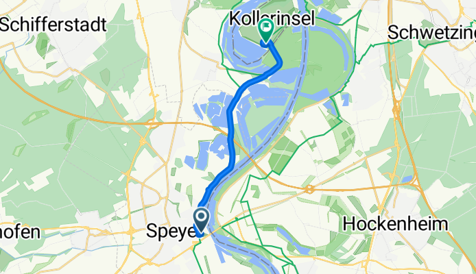 Rheinallee nach Camping Kollersee
