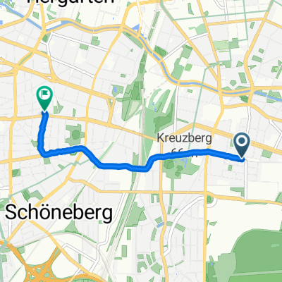 Bergmannstraße, Berlin nach Winterfeldtstraße, Berlin