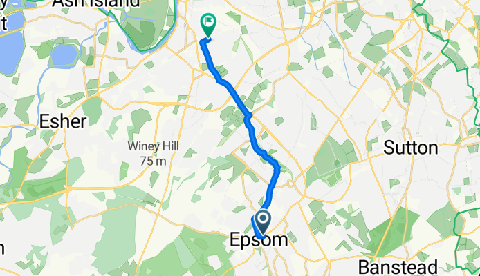 East Street, Epsom to Surbiton Hill Park, Surbiton