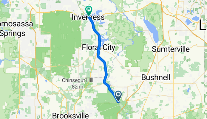 Withlacoochee State Trail, Brooksville to Withlacoochee State Trail, Inverness