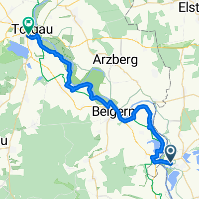 Route nach Torgau