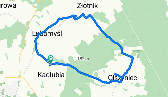 Route in Gmina Żary