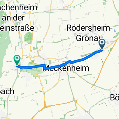 Keltenstraße, Hochdorf-Assenheim nach Heumarktstraße, Deidesheim