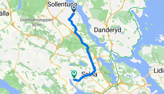 Skansvägen, Sollentuna to Humblegatan, Sundbyberg