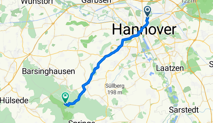 Niedersachsenring, Hannover nach Springe